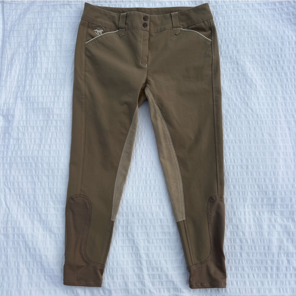 Piper by Smartpak Full Seat Riding Breeches in Tan and Vanilla, 34R